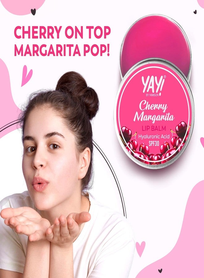 Nimson Yay! By Nimson Cherry Margarita Lip Balm, With Hyaluronic Acid with SPF 30, For Moisturised & Nourished Lips, Protects from Sun Damage, For Men and Women - 50g - Image 2